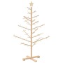 Árbol de Navidad de madera Natural 125 cm Madera maciza de pino