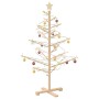 Árbol de Navidad de madera Natural 125 cm Madera maciza de pino