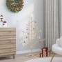 Árbol de Navidad de madera Natural 125 cm Madera maciza de pino