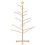 Árbol de Navidad de madera Natural 125 cm Madera maciza de pino