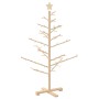 Árbol de Navidad de madera Natural 125 cm Madera maciza de pino
