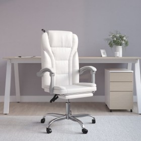 White synthetic leather reclining office chair by vidaXL, Office chairs - Ref: Foro24-349702, Price: 139,25 €, Discount: %