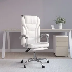 White synthetic leather reclining office chair by vidaXL, Office chairs - Ref: Foro24-349702, Price: 136,74 €, Discount: %