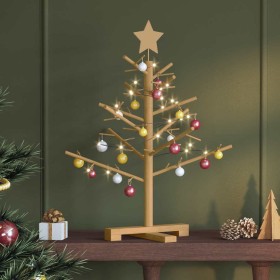 Árbol de Navidad de madera Marrón 75 cm Madera maciza de pino