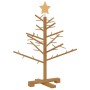 Árbol de Navidad de madera Marrón 75 cm Madera maciza de pino