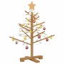 Árbol de Navidad de madera Marrón 75 cm Madera maciza de pino