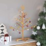 Árbol de Navidad de madera Marrón 75 cm Madera maciza de pino
