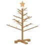 Árbol de Navidad de madera Marrón 75 cm Madera maciza de pino
