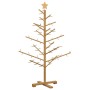 Árbol de Navidad de madera Marrón 125 cm Madera maciza de pino