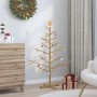 Árbol de Navidad de madera Marrón 125 cm Madera maciza de pino