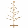 Árbol de Navidad de madera Marrón 125 cm Madera maciza de pino