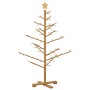Árbol de Navidad de madera Marrón 125 cm Madera maciza de pino