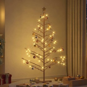 Árbol de Navidad de madera Marrón 180 cm Madera maciza de pino