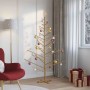 Árbol de Navidad de madera Marrón 180 cm Madera maciza de pino