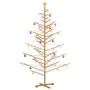 Árbol de Navidad de madera Marrón 210 cm Madera maciza de pino