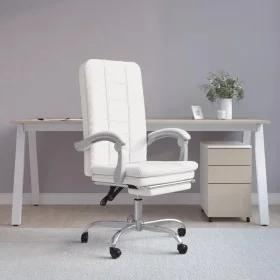 White synthetic leather reclining office chair by vidaXL, Office chairs - Ref: Foro24-349722, Price: 118,51 €, Discount: %