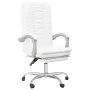 Silla de oficina reclinable cuero sintético blanco de vidaXL, Sillas de oficina - Ref: Foro24-349722, Precio: 118,51 €, Descu...