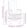 Silla de oficina reclinable cuero sintético blanco
