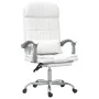 White synthetic leather massage reclining office chair by vidaXL, Office chairs - Ref: Foro24-349712, Price: 117,42 €, Discou...