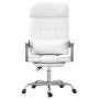 White synthetic leather massage reclining office chair by vidaXL, Office chairs - Ref: Foro24-349712, Price: 117,42 €, Discou...