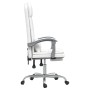 Silla de oficina reclinable masaje cuero sintético blanco de vidaXL, Sillas de oficina - Ref: Foro24-349712, Precio: 124,76 €...