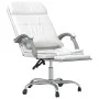 White synthetic leather massage reclining office chair by vidaXL, Office chairs - Ref: Foro24-349712, Price: 117,42 €, Discou...