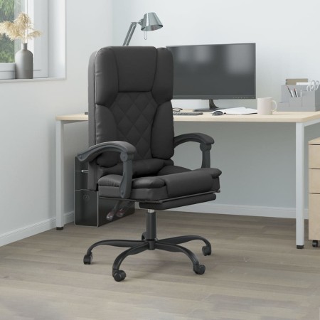 Schwarzer Massage-Bürostuhl aus Kunstleder von vidaXL, Bürostühle - Ref: Foro24-349687, Preis: 150,06 €, Rabatt: %