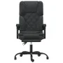Black synthetic leather massage reclining office chair by vidaXL, Office chairs - Ref: Foro24-349687, Price: 142,11 €, Discou...