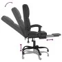 Black synthetic leather massage reclining office chair by vidaXL, Office chairs - Ref: Foro24-349687, Price: 142,11 €, Discou...