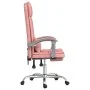 Rosafarbener Massage-Bürostuhl aus Kunstleder von vidaXL, Bürostühle - Ref: Foro24-349711, Preis: 115,93 €, Rabatt: %