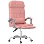 Silla de oficina reclinable masaje cuero sintético rosa de vidaXL, Sillas de oficina - Ref: Foro24-349711, Precio: 115,93 €, ...