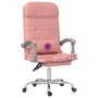 Silla de oficina reclinable masaje cuero sintético rosa de vidaXL, Sillas de oficina - Ref: Foro24-349711, Precio: 115,93 €, ...