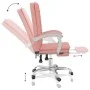 Pink synthetic leather reclining office chair by vidaXL, Office chairs - Ref: Foro24-349721, Price: 118,83 €, Discount: %