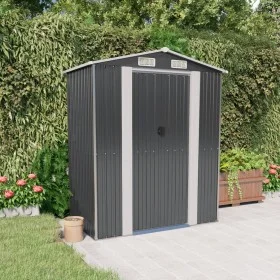 Gartenhaus aus verzinktem Stahl Anthrazit 192x108x223 cm von vidaXL, Schuppen - Ref: Foro24-319271, Preis: 217,00 €, Rabatt: %