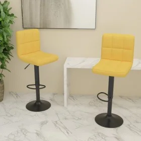 Kitchen stools 2 units mustard yellow fabric by vidaXL, Kitchen stools - Ref: Foro24-334289, Price: 126,90 €, Discount: %