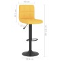 Taburetes de cocina 2 unidades tela amarillo mostaza de vidaXL, Taburetes de cocina - Ref: Foro24-334289, Precio: 127,68 €, D...