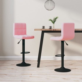 Kitchen stools 2 units pink velvet by vidaXL, Kitchen stools - Ref: Foro24-334310, Price: 127,41 €, Discount: %