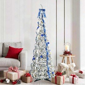 Árbol de Navidad artificial con 150 LED Verde 180 cm PVC