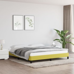 Estructura de cama tela verde 180x200 cm