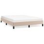 Cappuccino synthetic leather bed frame 140x190 cm by vidaXL, Beds and slatted bases - Ref: Foro24-346903, Price: 102,93 €, Di...