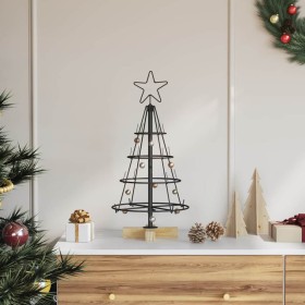 Árbol Cono de Navidad con soporte Negro 60 cm Acero