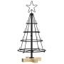 Árbol Cono de Navidad con soporte Negro 60 cm Acero