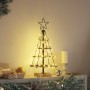 Árbol Cono de Navidad con soporte Negro 60 cm Acero