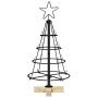 Árbol Cono de Navidad con soporte Negro 60 cm Acero