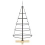 Árbol Cono de Navidad con soporte Negro 90 cm Acero