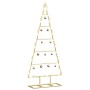 Árbol de Navidad de metal con soporte Dorado 90 cm