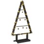 Árbol de Navidad de metal con soporte Negro 60 cm Acero