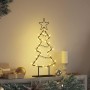 Árbol de Navidad de metal con soporte Negro 60 cm Acero
