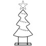 Árbol de Navidad de metal con soporte Negro 60 cm Acero