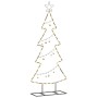 Árbol de Navidad de metal con soporte Negro 125 cm Acero